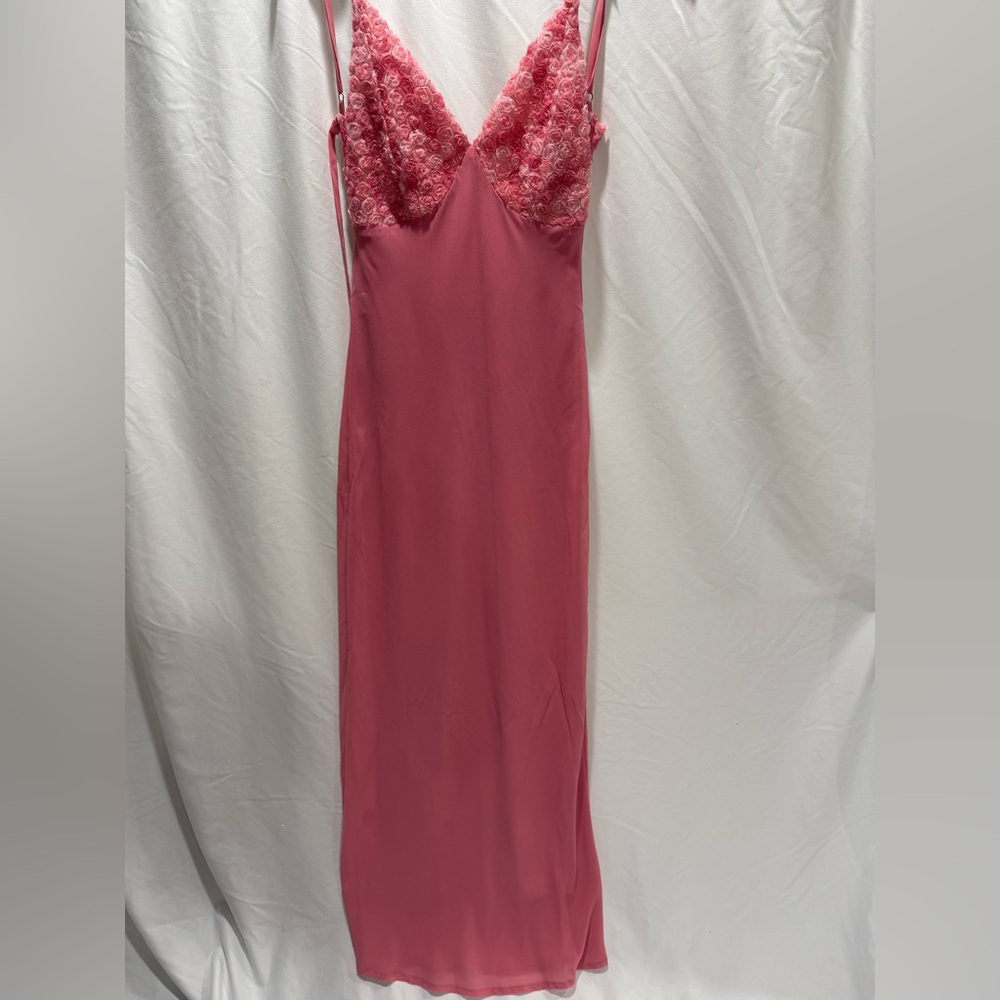 Wild Fable Pink Floral Lace Maxi Slip Dress XS NWT